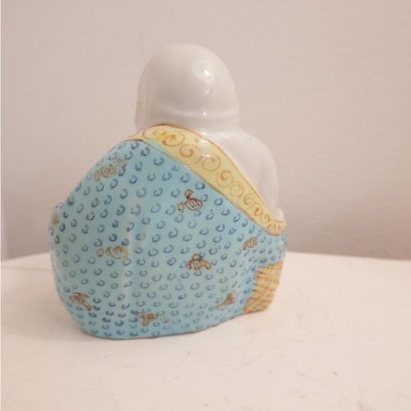 Buddha Colourful Ceramic Laughing Buddha Figurine Buddhism - Picture 2 of 4